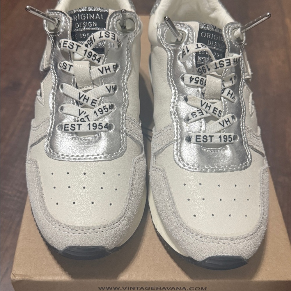 Vintage Havana white and Silver Sneakers